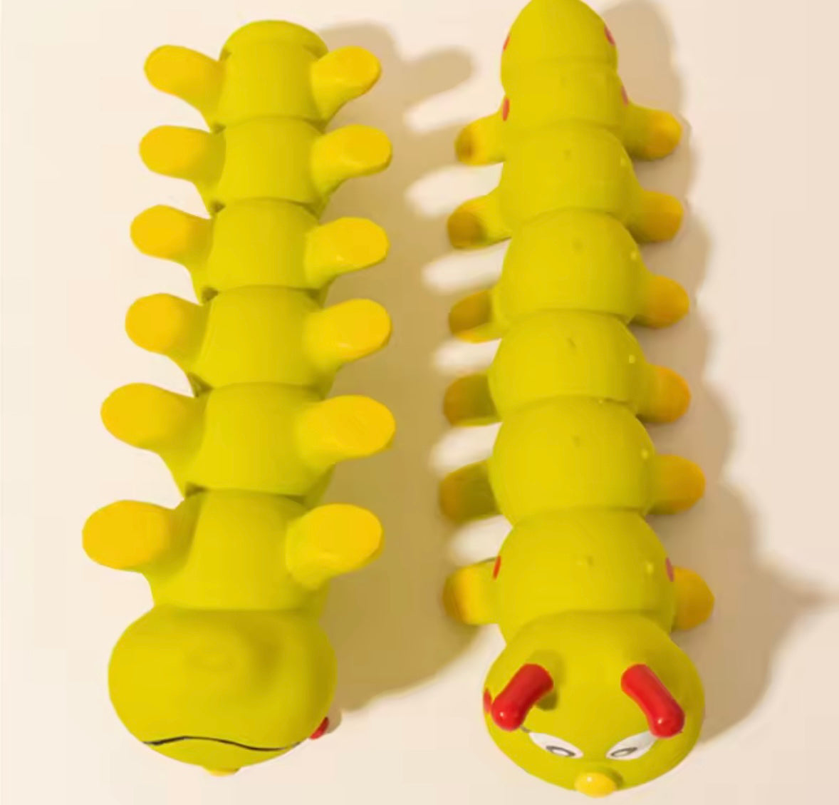 Squeaky Worm Dog Toy