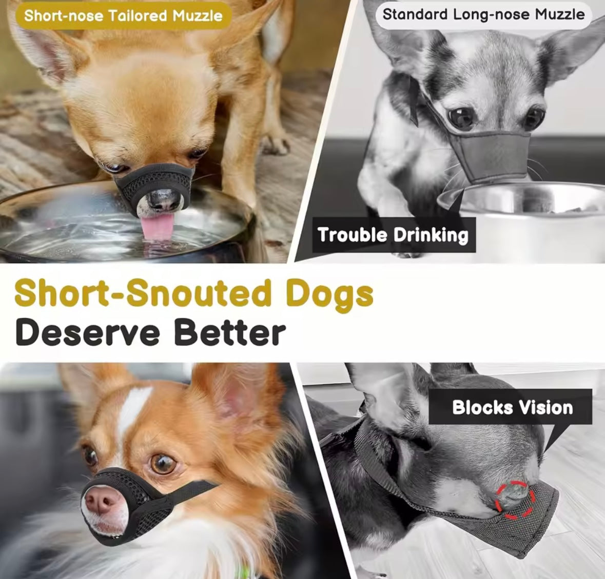 BreatheSafe Mesh Dog Muzzle