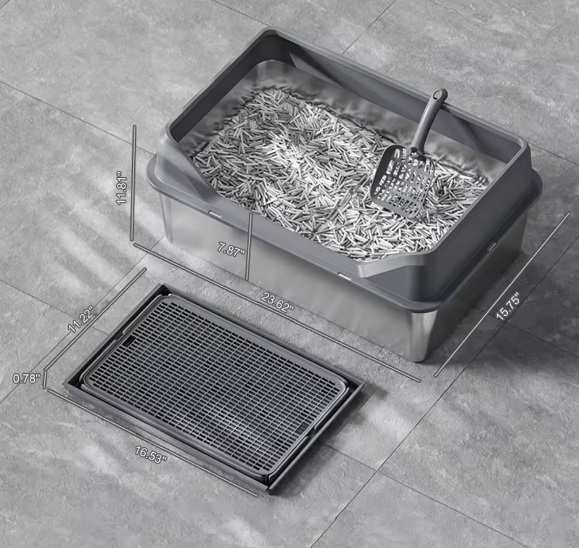 CleanPaw Stainless Steel Litter Box