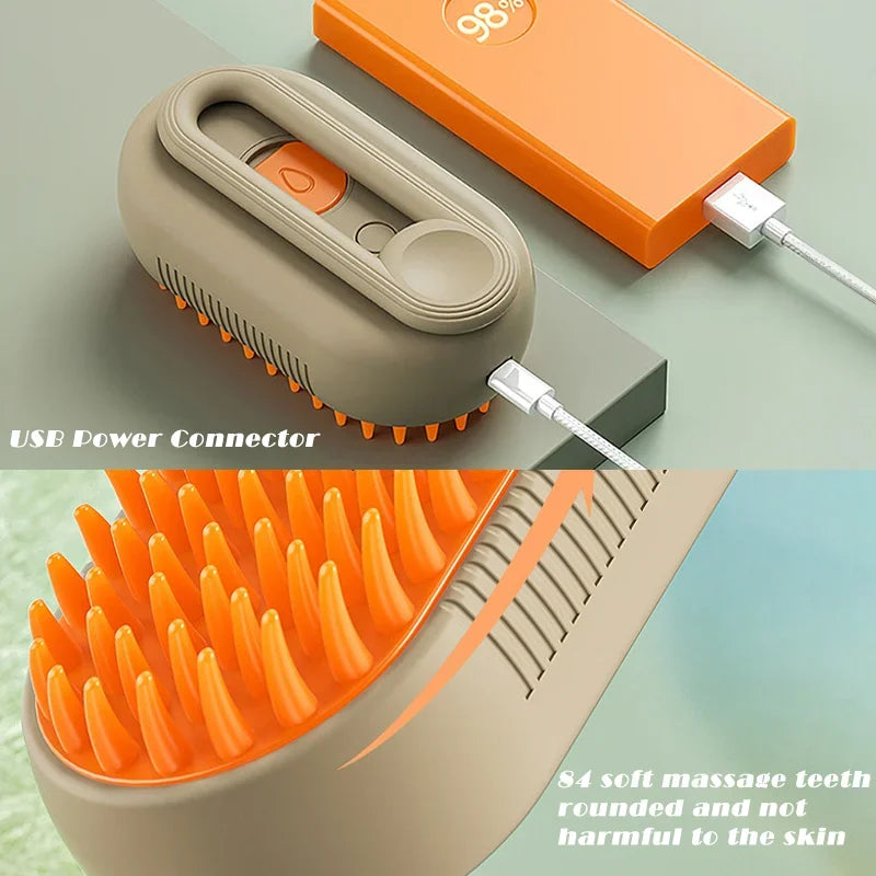 3-in-1 Electric Steam Pet Grooming Brush™