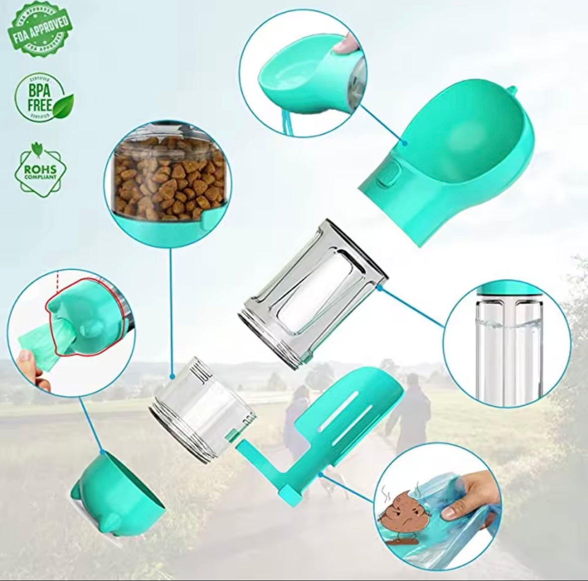 4-in-1 Portable Pet Bottle