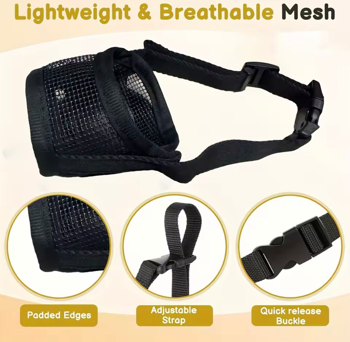 BreatheSafe Mesh Dog Muzzle