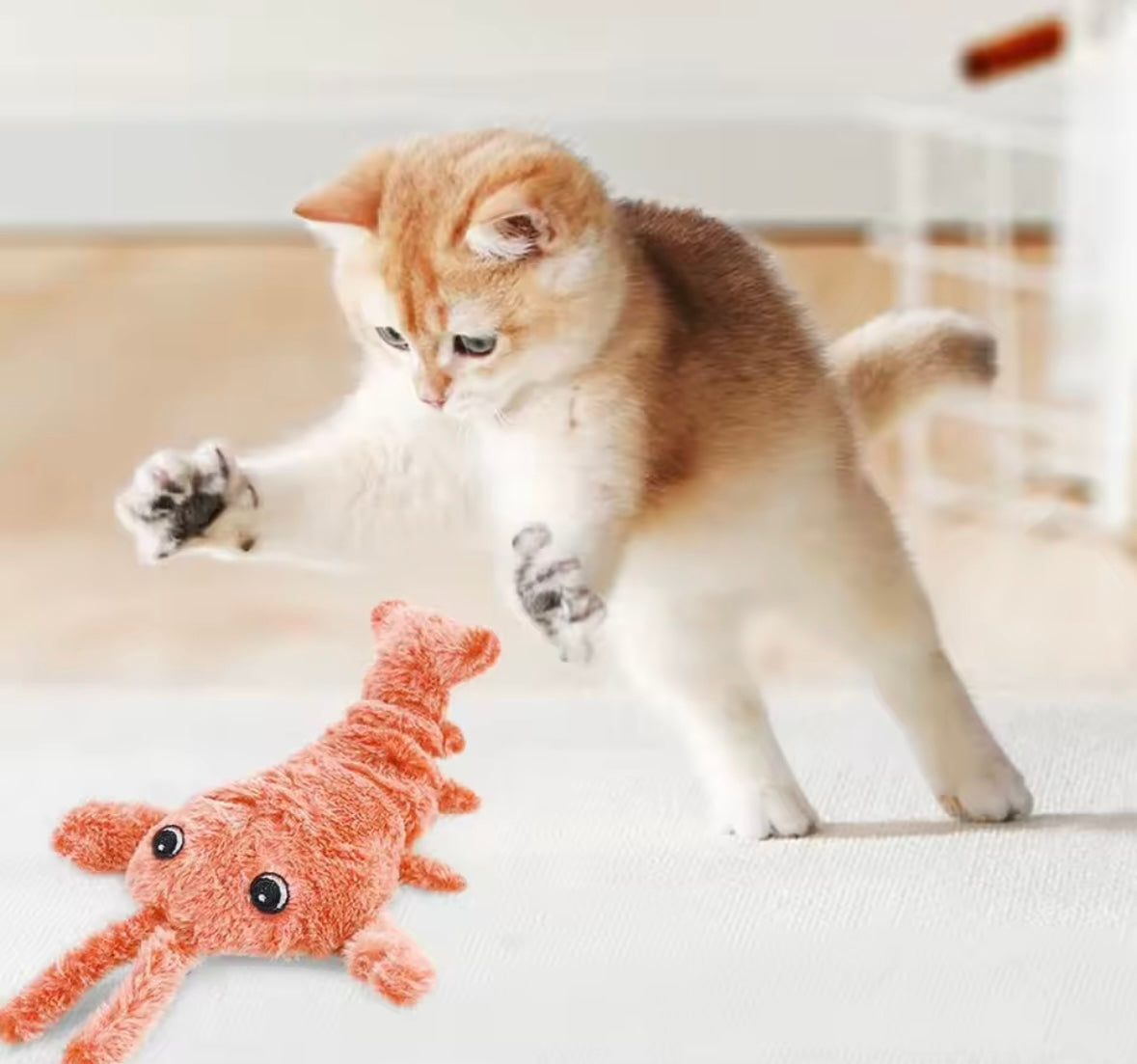 JumpyPaws Shrimp Toy