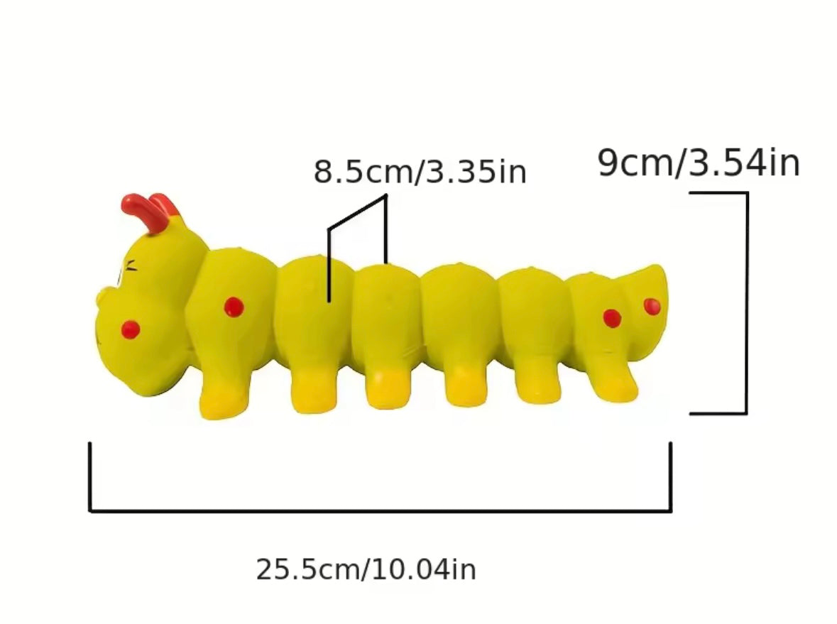 Squeaky Worm Dog Toy