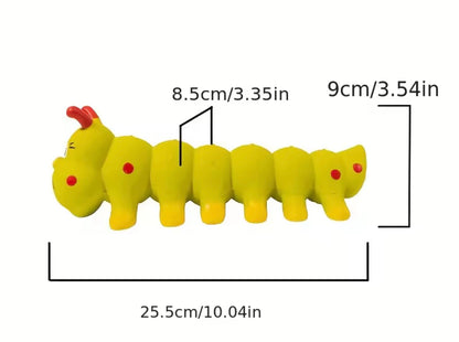 Squeaky Worm Dog Toy