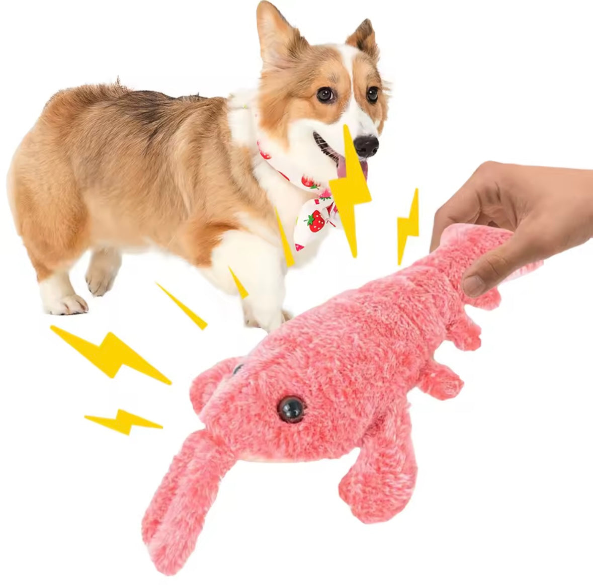 JumpyPaws Shrimp Toy