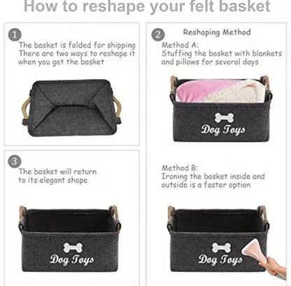 PawNest Toy Storage Basket