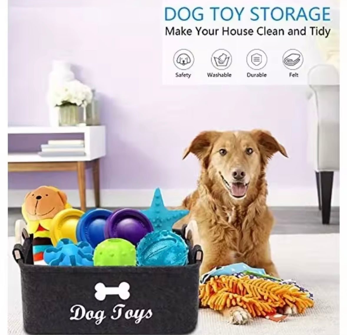 PawNest Toy Storage Basket