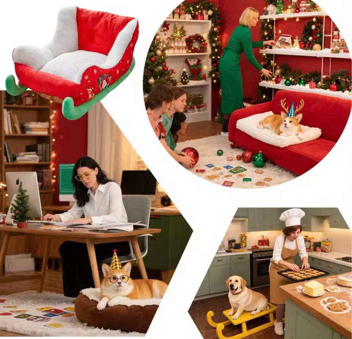 SantaSleigh Pet Bed