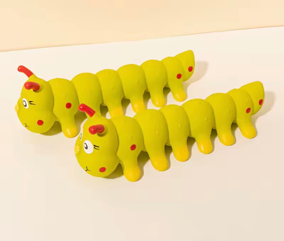 Squeaky Worm Dog Toy