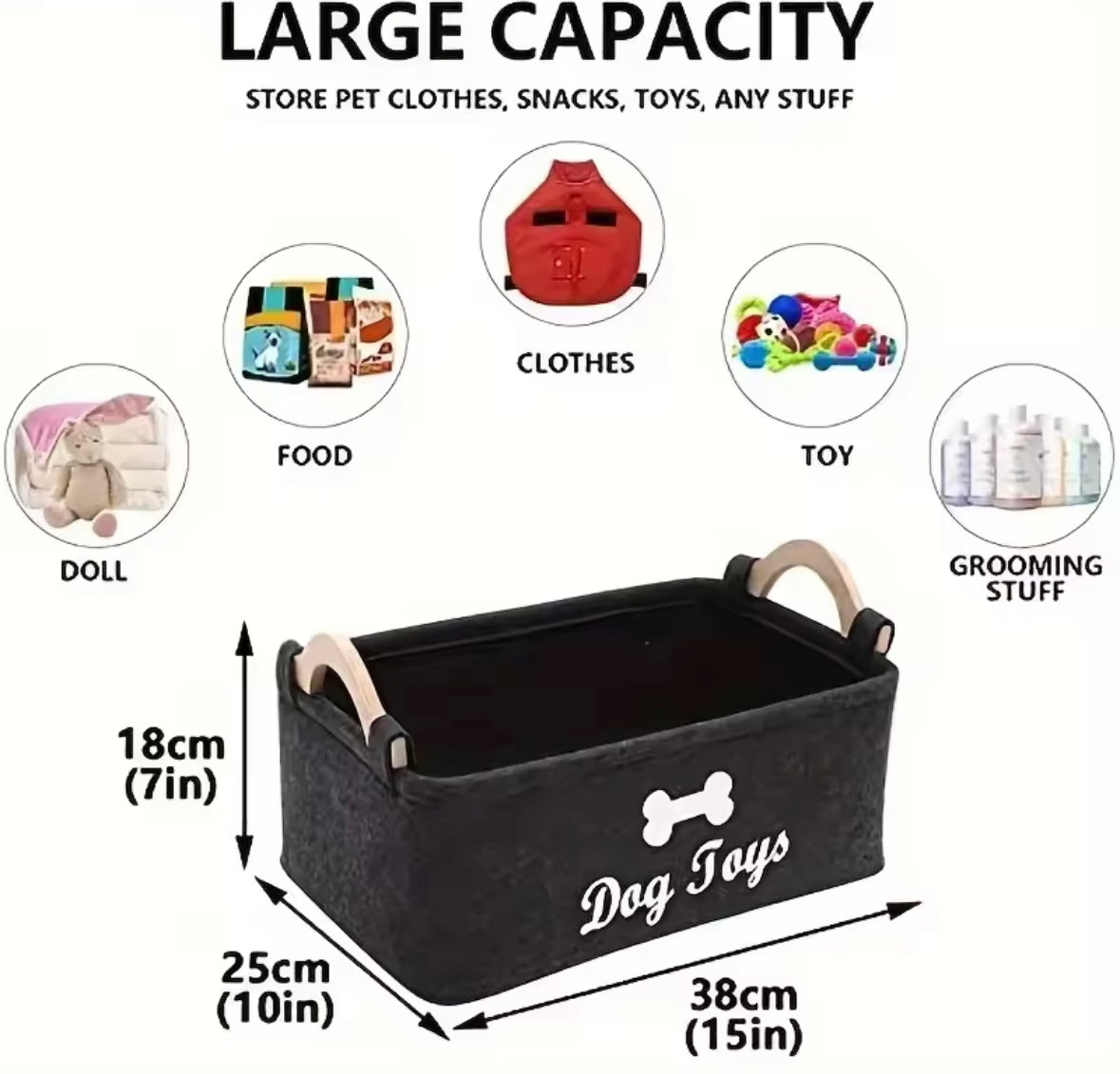PawNest Toy Storage Basket