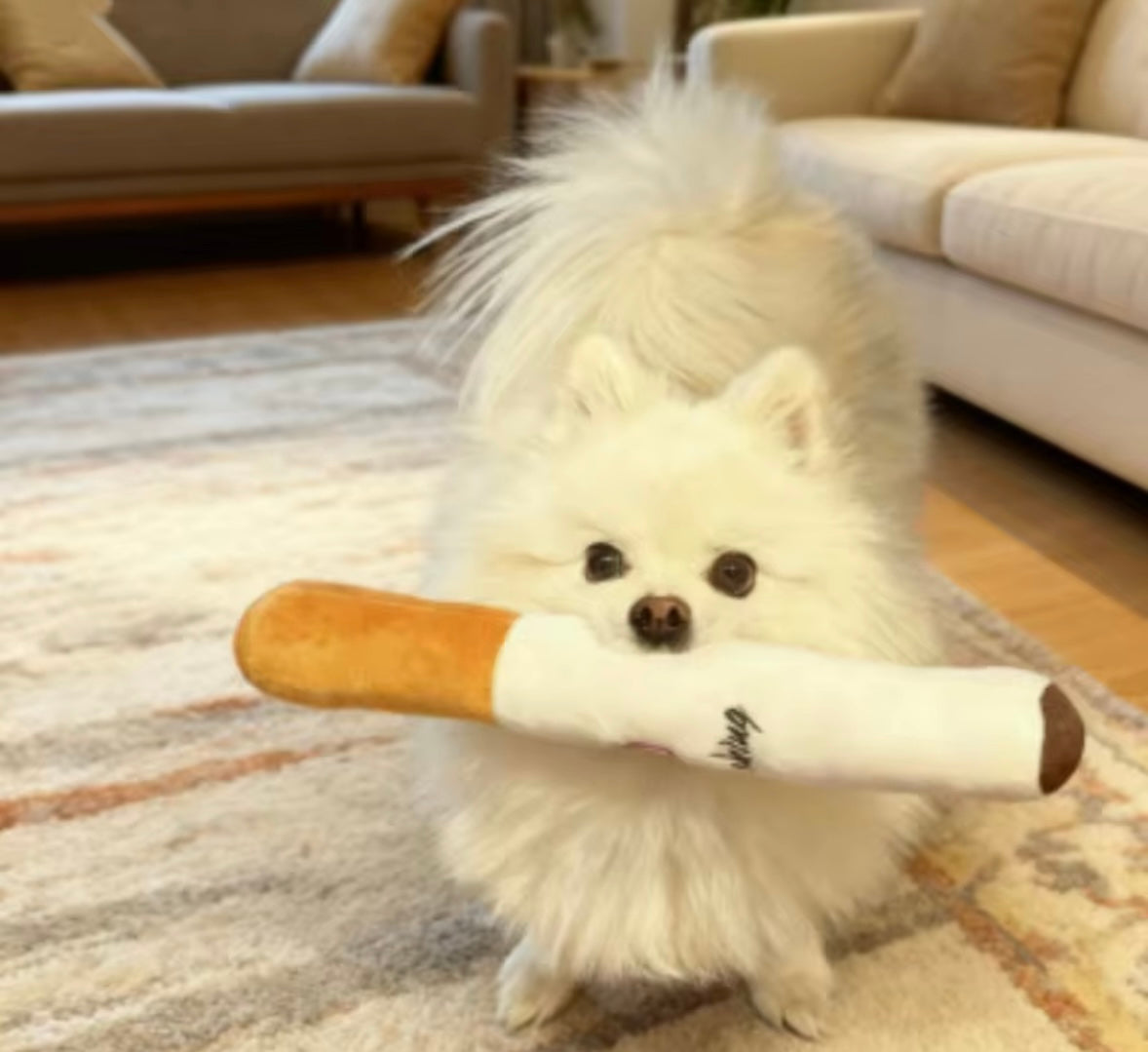CigarPup Plush Dog Toy