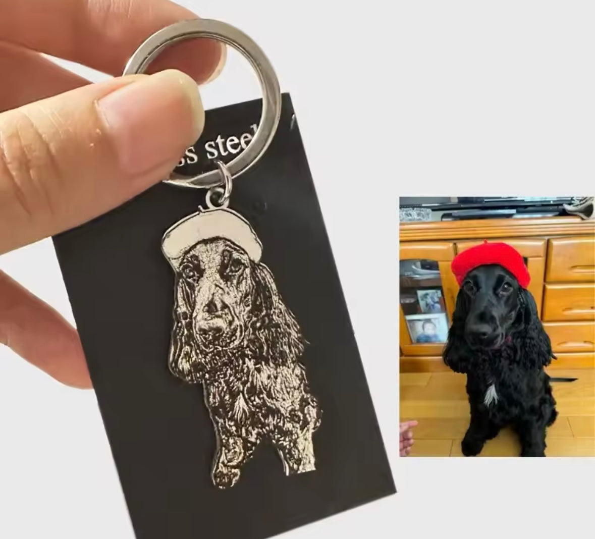 Pet Portrait Keychain