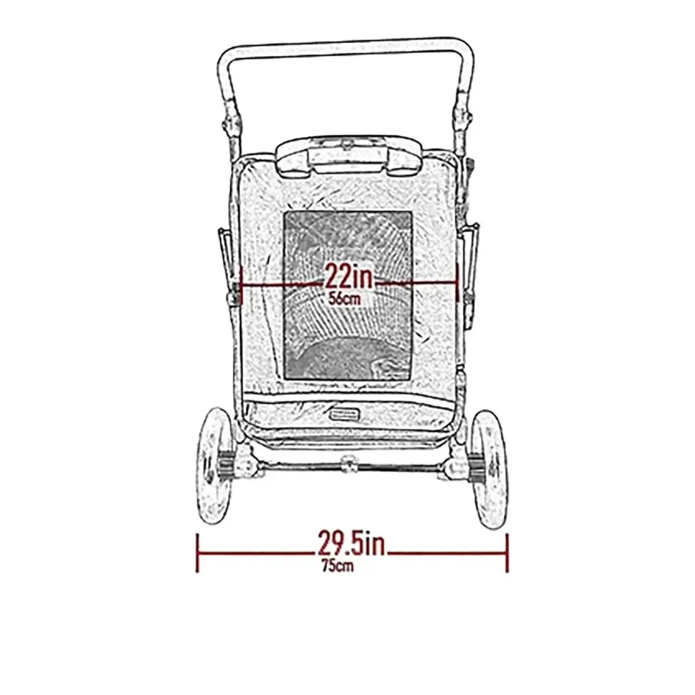 PawRide Double Entry Pet Stroller