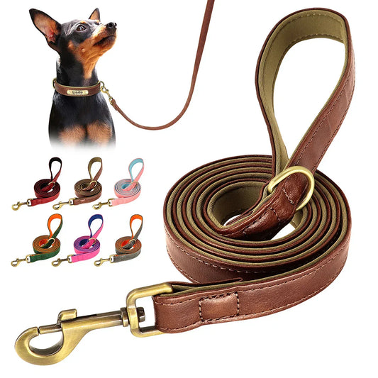 PawGrip Leather Training Leash