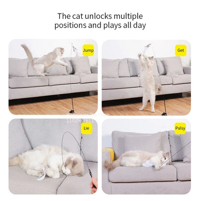 Cat Fishing Rod Bell Toy