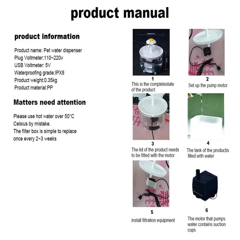 PurrFlow Automatic Cat Fountain