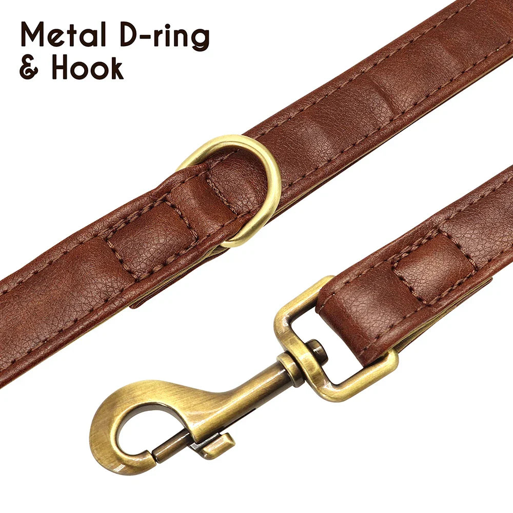 PawGrip Leather Training Leash