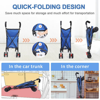 PawRide Foldable Pet Stroller