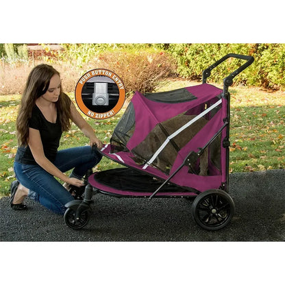 PawRide Double Entry Pet Stroller